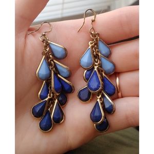 Ombre Blue Dangle Earrings